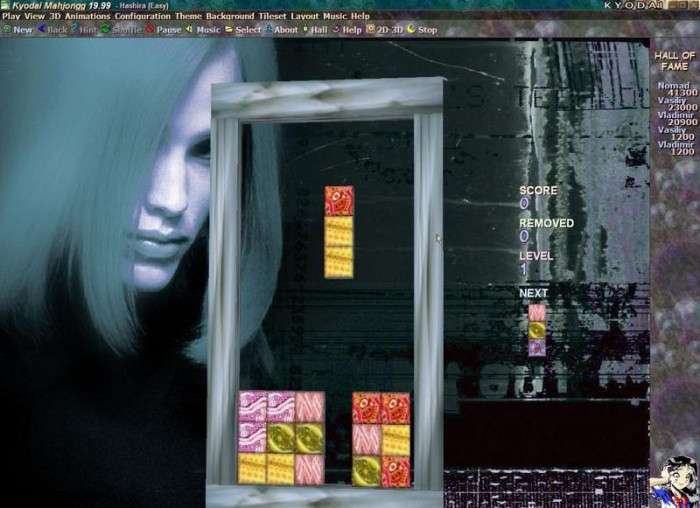Скриншот из игры Kyodai Mahjongg