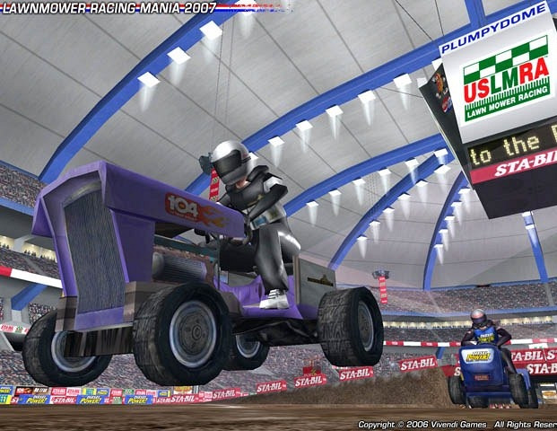 Скриншот из игры Lawnmower Racing Mania 2007