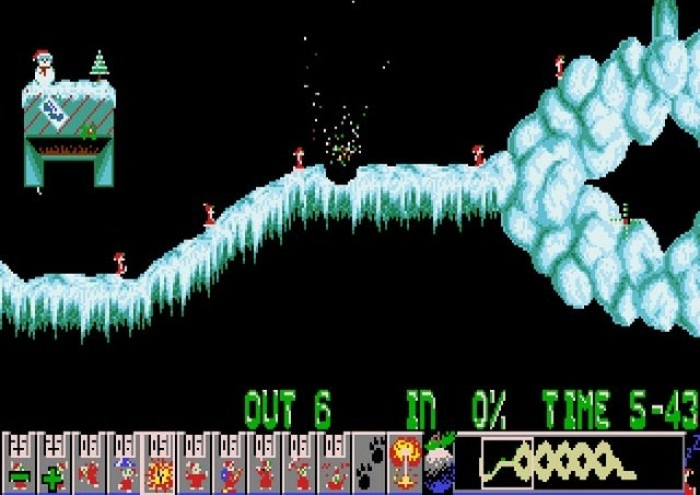 Скриншот из игры Holiday Lemmings 1994