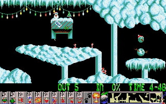 Скриншот из игры Holiday Lemmings 1993