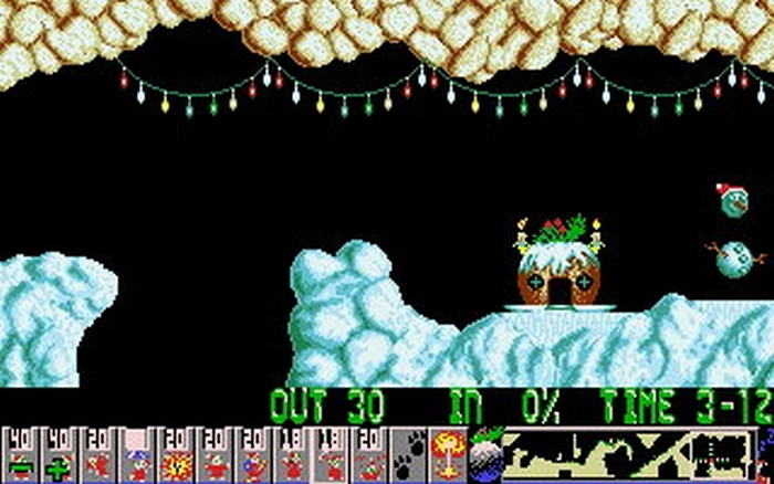 Скриншот из игры Holiday Lemmings 1993