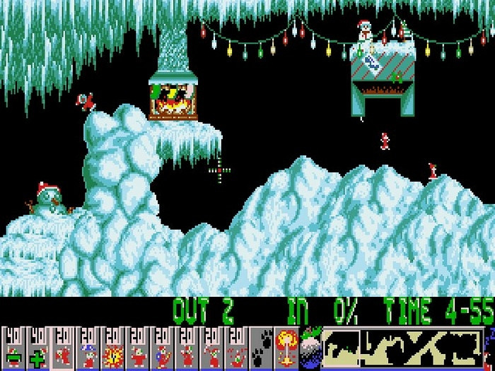 Скриншот из игры Holiday Lemmings 1993