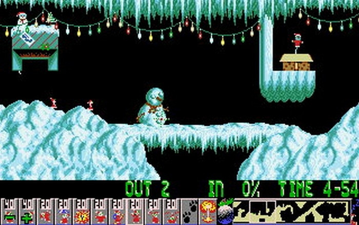 Скриншот из игры Holiday Lemmings 1993