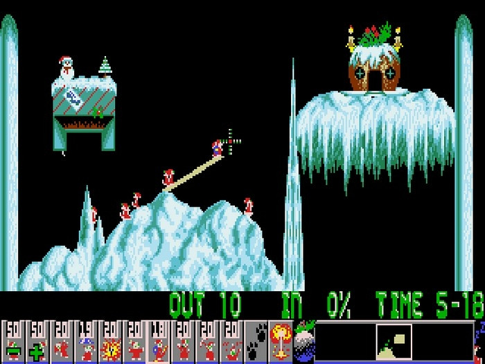 Скриншот из игры Holiday Lemmings 1993