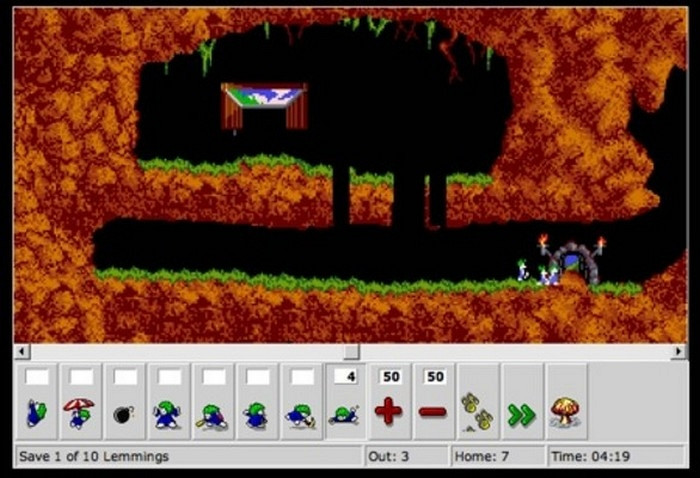 Скриншот из игры Holiday Lemmings 1993