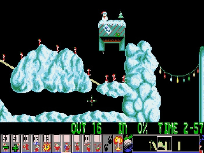 Скриншот из игры Holiday Lemmings 1993