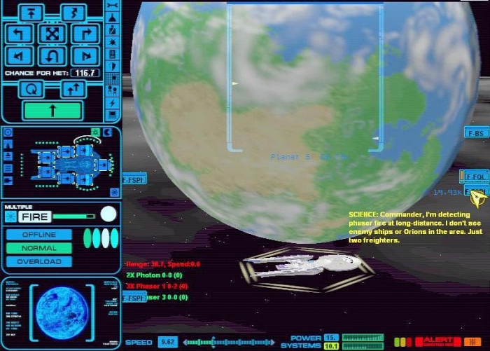 Скриншот из игры Star Trek: Starfleet Command