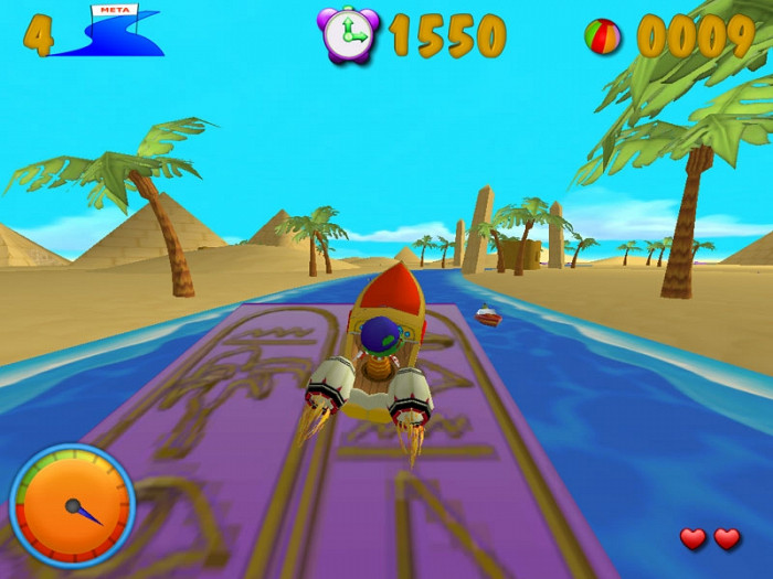 Скриншот из игры Dino SpeedBoat
