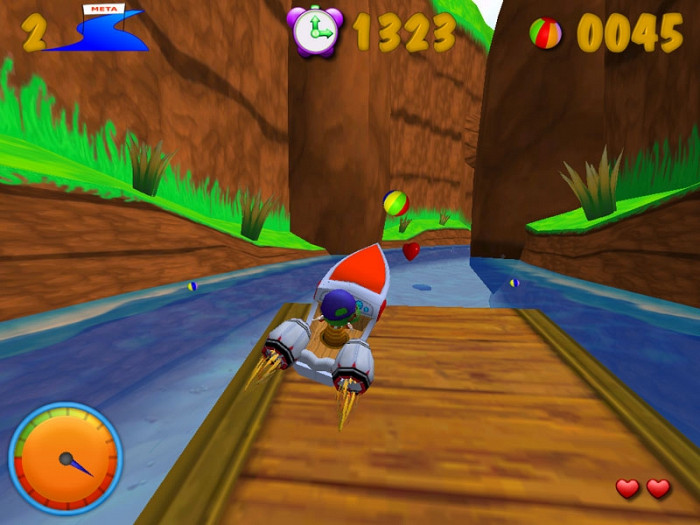 Скриншот из игры Dino SpeedBoat