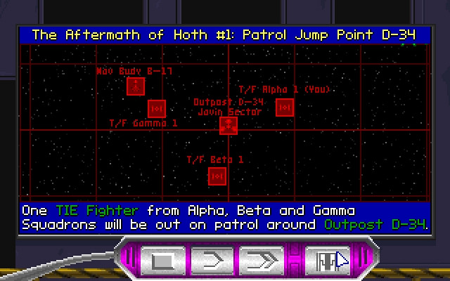 Скриншот из игры Star Wars: TIE Fighter