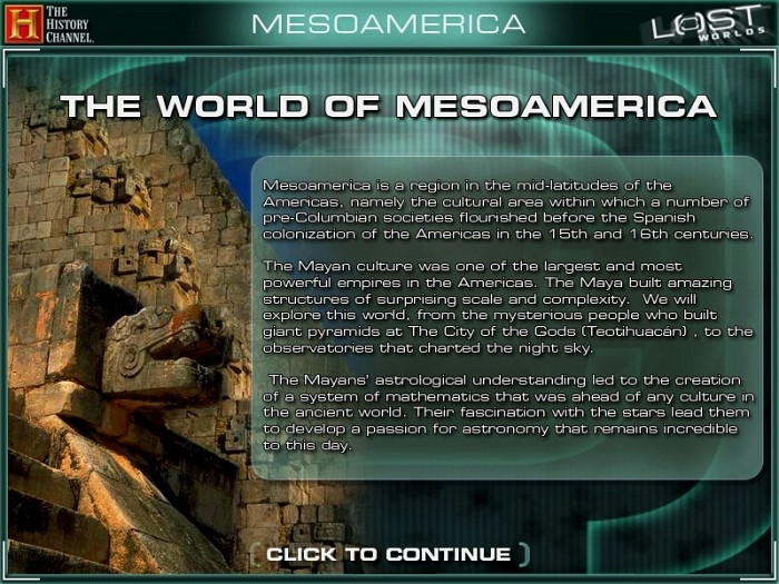 Скриншот из игры History Channel: Lost Worlds, The