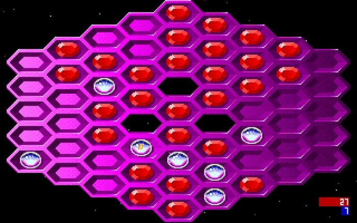 Скриншот из игры Hexxagon