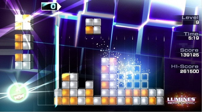 Скриншот из игры Lumines: Puzzle Fusion