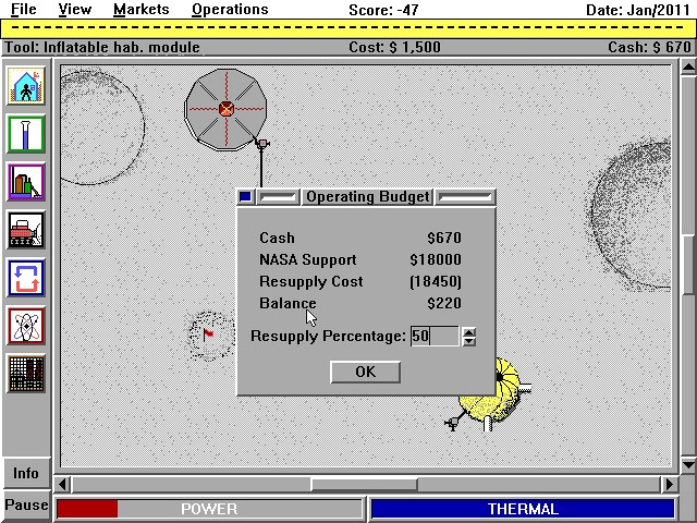 Скриншот из игры Lunar Command