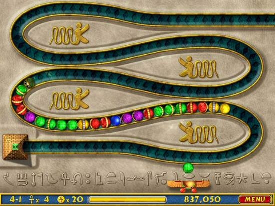 Скриншот из игры Luxor
