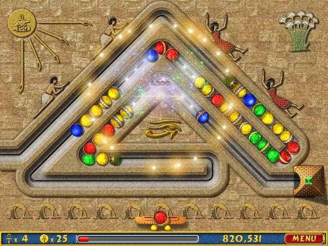 Скриншот из игры Luxor