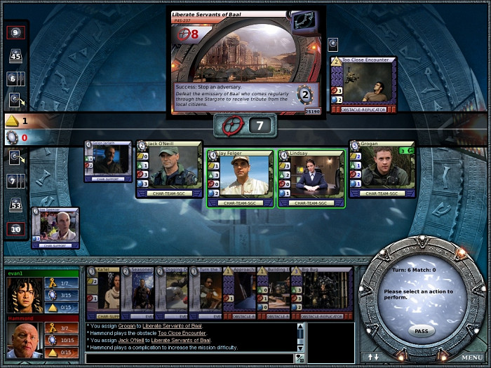 Скриншот из игры Stargate Online Trading Card Game