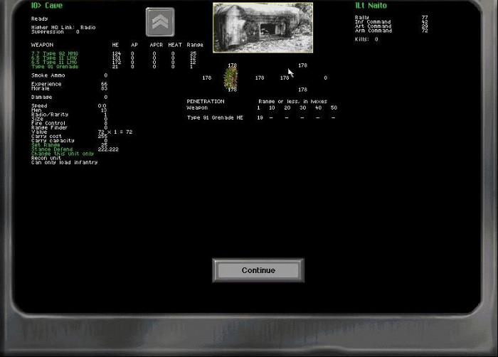 Скриншот из игры Steel Panthers: World at War Guadalcanal 1942