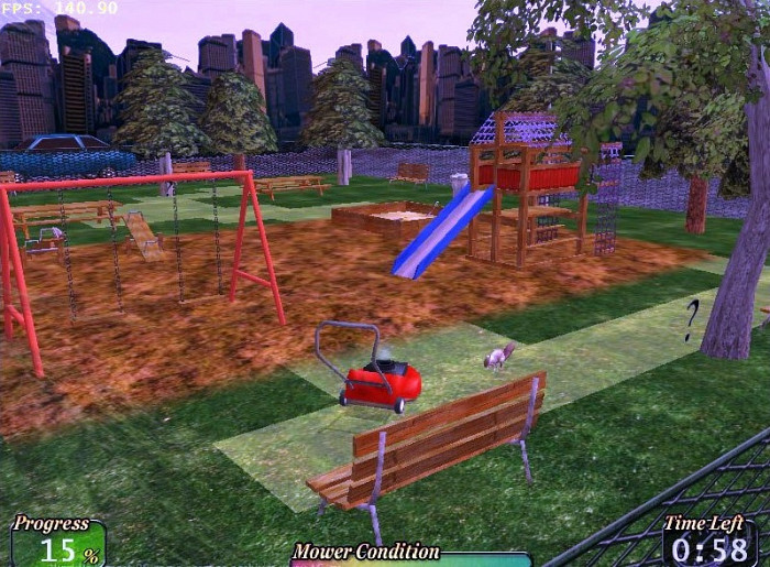 Скриншот из игры Teenage Lawnmover