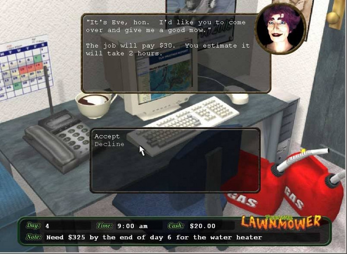 Скриншот из игры Teenage Lawnmover