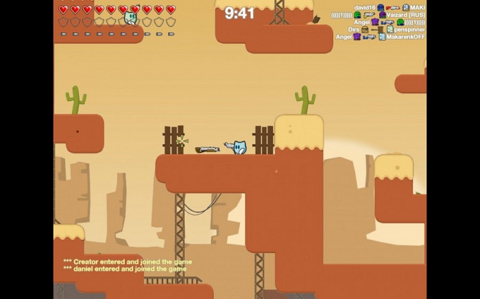 Скриншот из игры Teeworlds