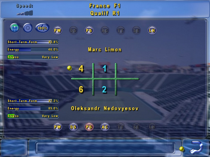 Скриншот из игры Tennis Elbow Manager