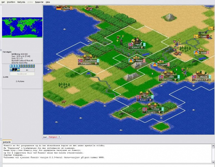Скриншот из игры Freeciv