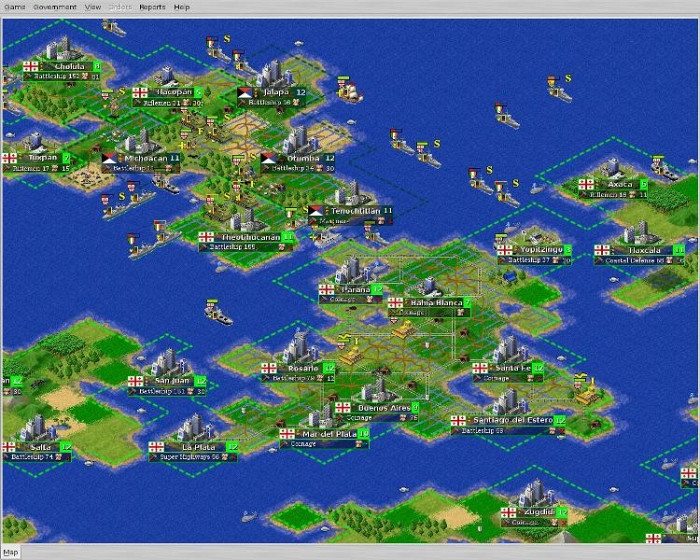 Скриншот из игры Freeciv