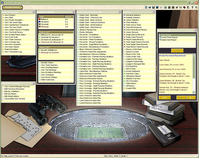 Скриншот из игры Front Office Football 2007