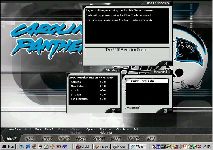 Скриншот из игры Front Office Football 2001