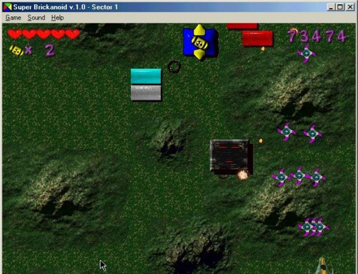 Скриншот из игры Super Brickanoid