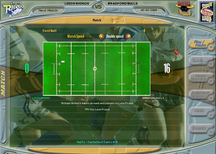 Скриншот из игры Super League Championship Rugby Manager