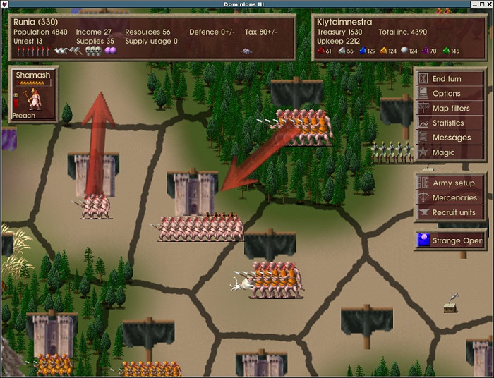 Скриншот из игры Dominions 3: The Awakening
