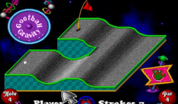 Скриншот из игры Fuzzy's World of Miniature Space Golf