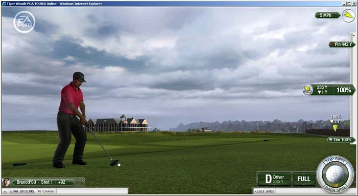 Скриншот из игры Tiger Woods PGA Tour Online