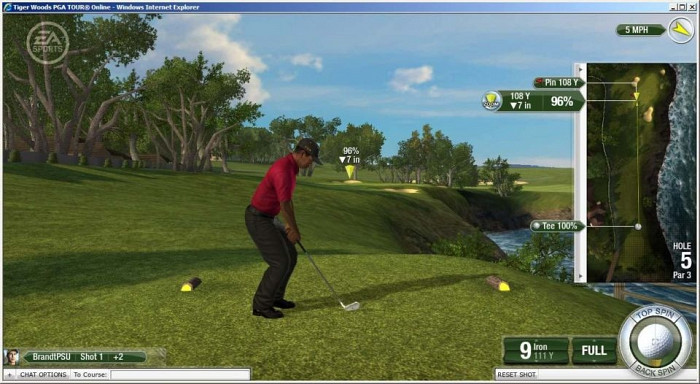 Скриншот из игры Tiger Woods PGA Tour Online