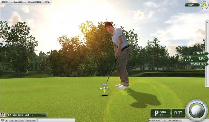 Скриншот из игры Tiger Woods PGA Tour Online