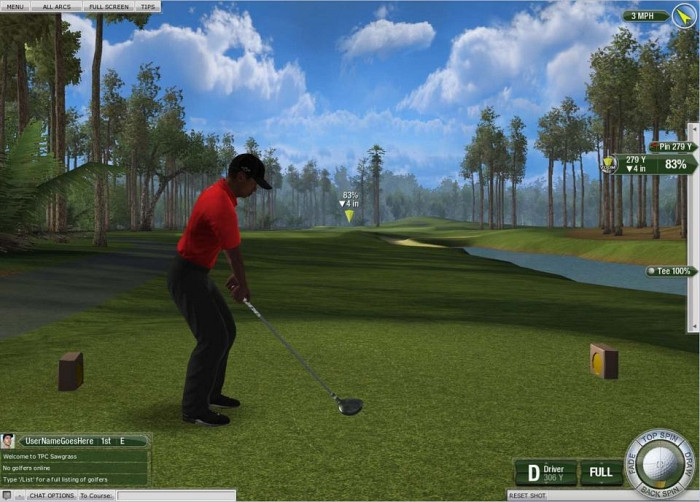 Скриншот из игры Tiger Woods PGA Tour Online