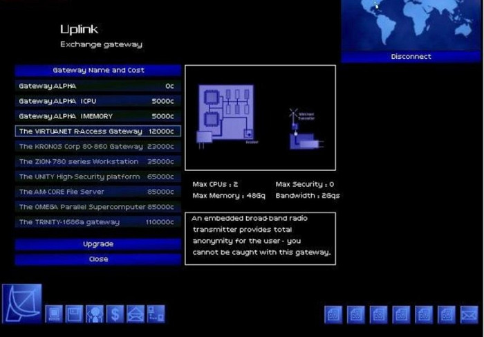 Скриншот из игры Uplink