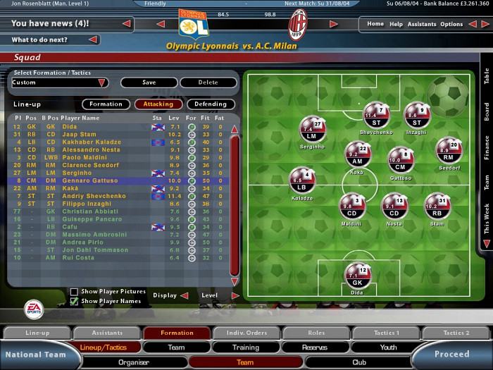 Скриншот из игры Total Club Manager 2005