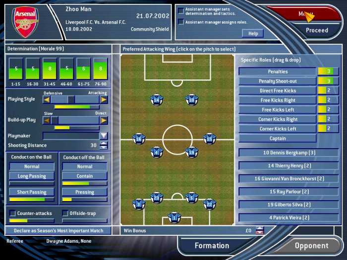 Скриншот из игры Total Club Manager 2003