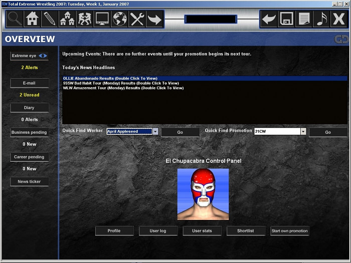 Скриншот из игры Total Extreme Wrestling 2007