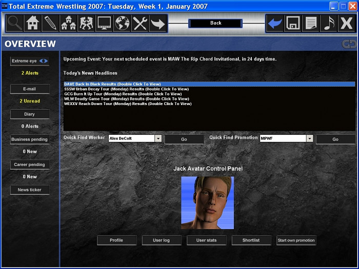 Скриншот из игры Total Extreme Wrestling 2007