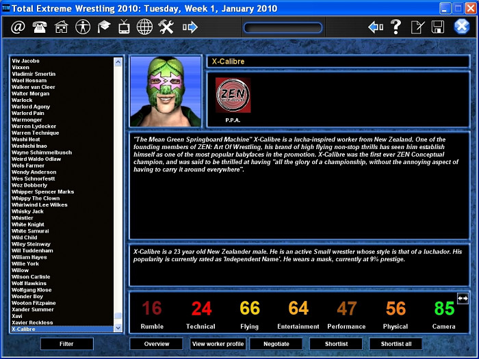 Скриншот из игры Total Extreme Wrestling 2010