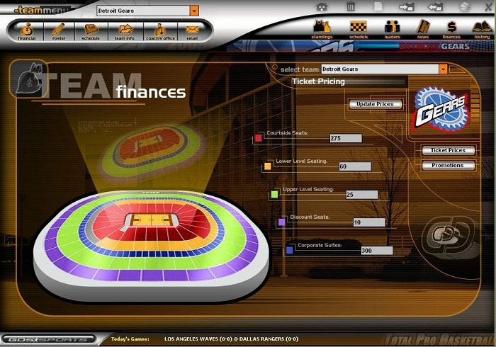 Скриншот из игры Total Pro Basketball 2005