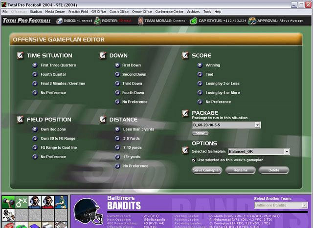 Скриншот из игры Total Pro Football 2004