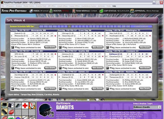 Скриншот из игры Total Pro Football 2004