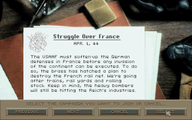 Скриншот из игры Aces Over Europe