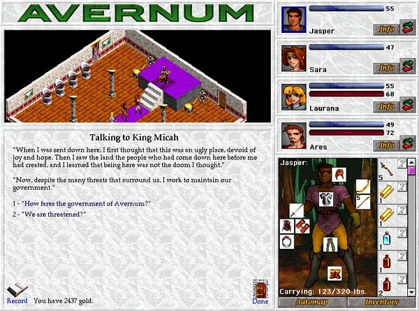 Скриншот из игры Avernum