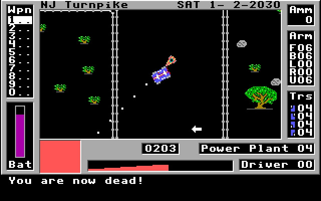 Скриншот из игры Autoduel